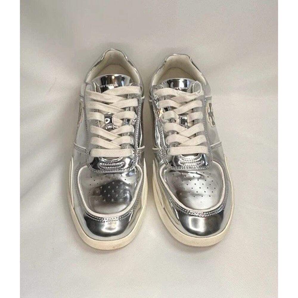TORY BURCH CLOVER COURT SNEAKER Women’s Sz 10.5 Color: Argento / 0yster Mushroom